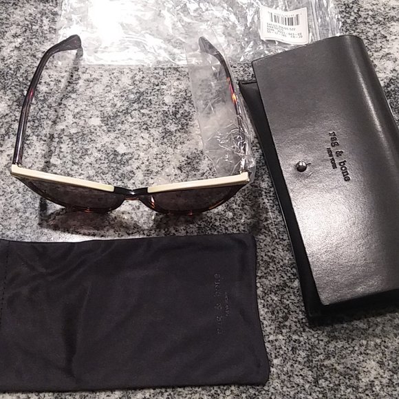 Rag & Bone Women's Sunglasses. Dark Havana Cat Eye NEW - Picture 2 of 15